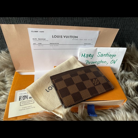 SOLD Brand New LV Card Holder Damier Ebene Brown - Picture 1 of 4